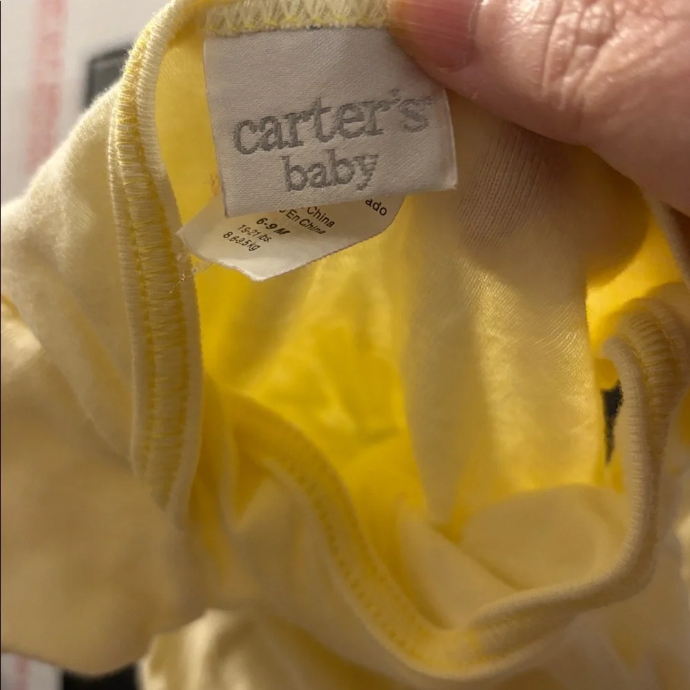 Carter's Soft Yellow Baby Bodysuit with Duck Design 6-9 months